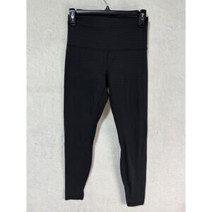 Lululemon Align High Rise Diverge Emboss Black Pants Size 6